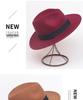 Retro Shanghai Fedora mit breiter Krempe: Unisex Frühling/Herbst Jazz Panama Hut in Wolloptik