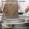 Stainless Steel Steaming Pot with Lid for Fish Vegetables Eggs Multipurpose Double Handle Roasting Pan Kitchen Cookware