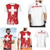 Swiss Switzerland Soccer Football Tshirt 3D Print National Flag JERSEY Training Round Neck Unisex Men Women Sport CHEER Short Sleeve Uniform