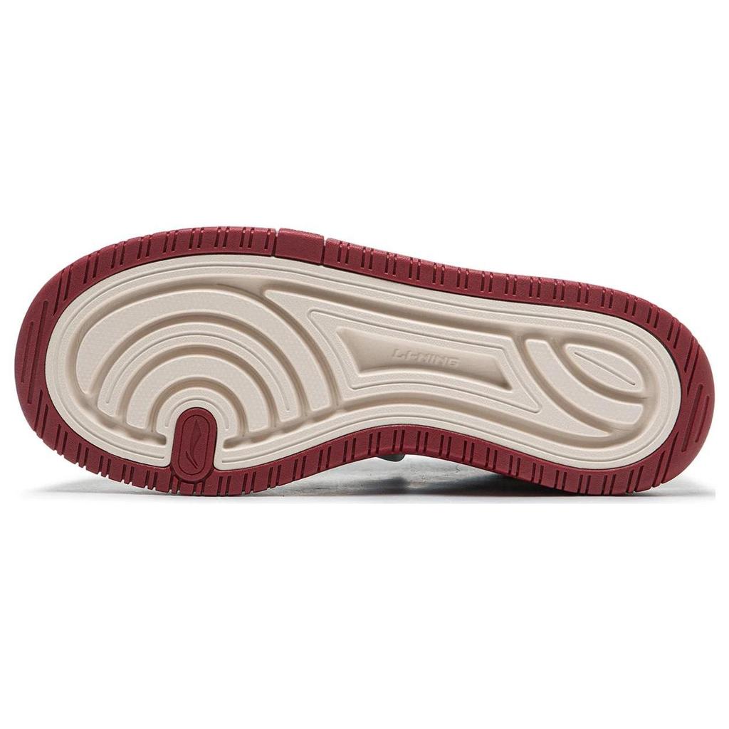 Li Ning Future C1 Abriebfeste Low-Top Skateboard-Schuhe Damen Weiß Silber AGCT500-2