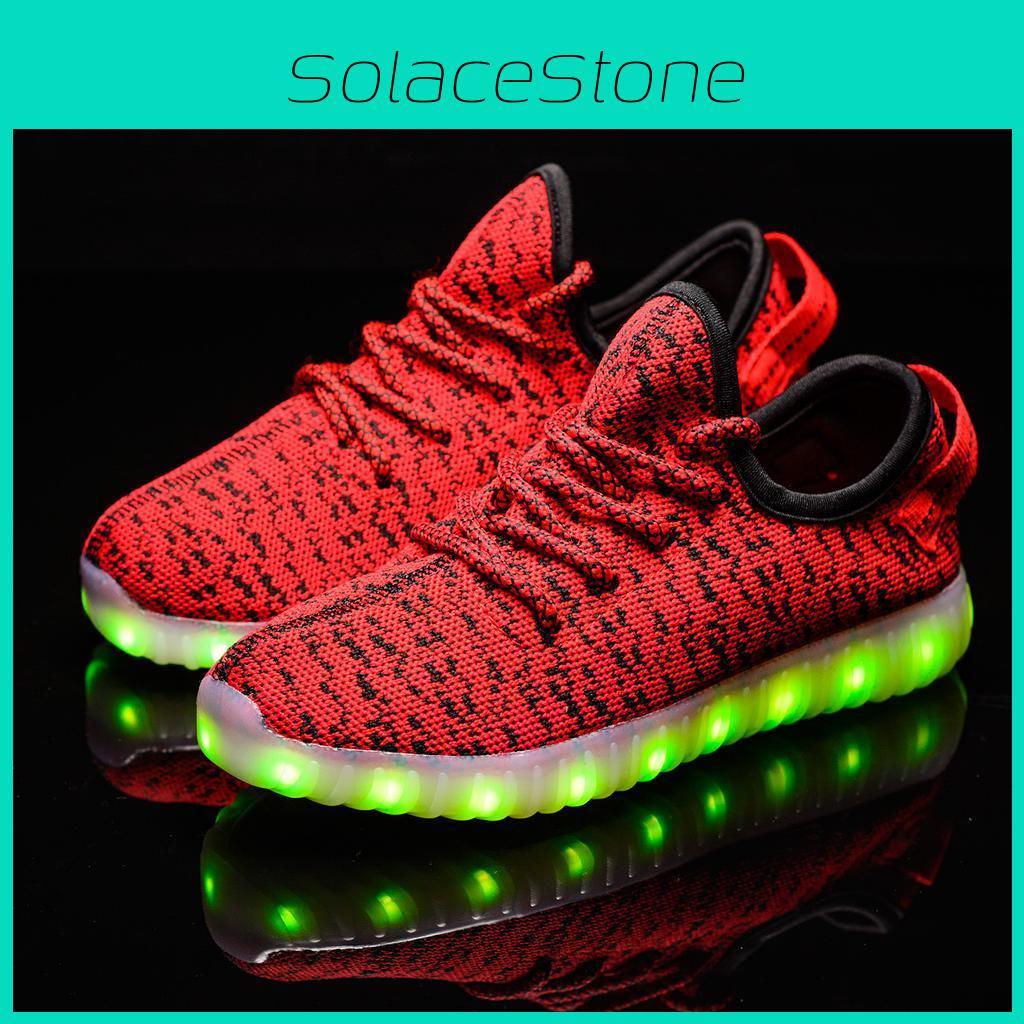 Premium Quality Soft Strappy Athletic Led Light Sneakers For Men Women Unisex