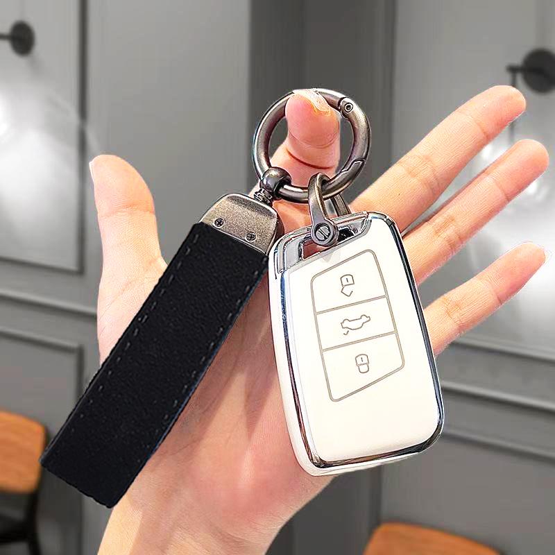 3 Buttons For Skoda Karoq Superb 3 Kodiaq For Vw Volkswagen Magotan Gte Cc Passat B8 Car Key Case Cover Keychain Accessories