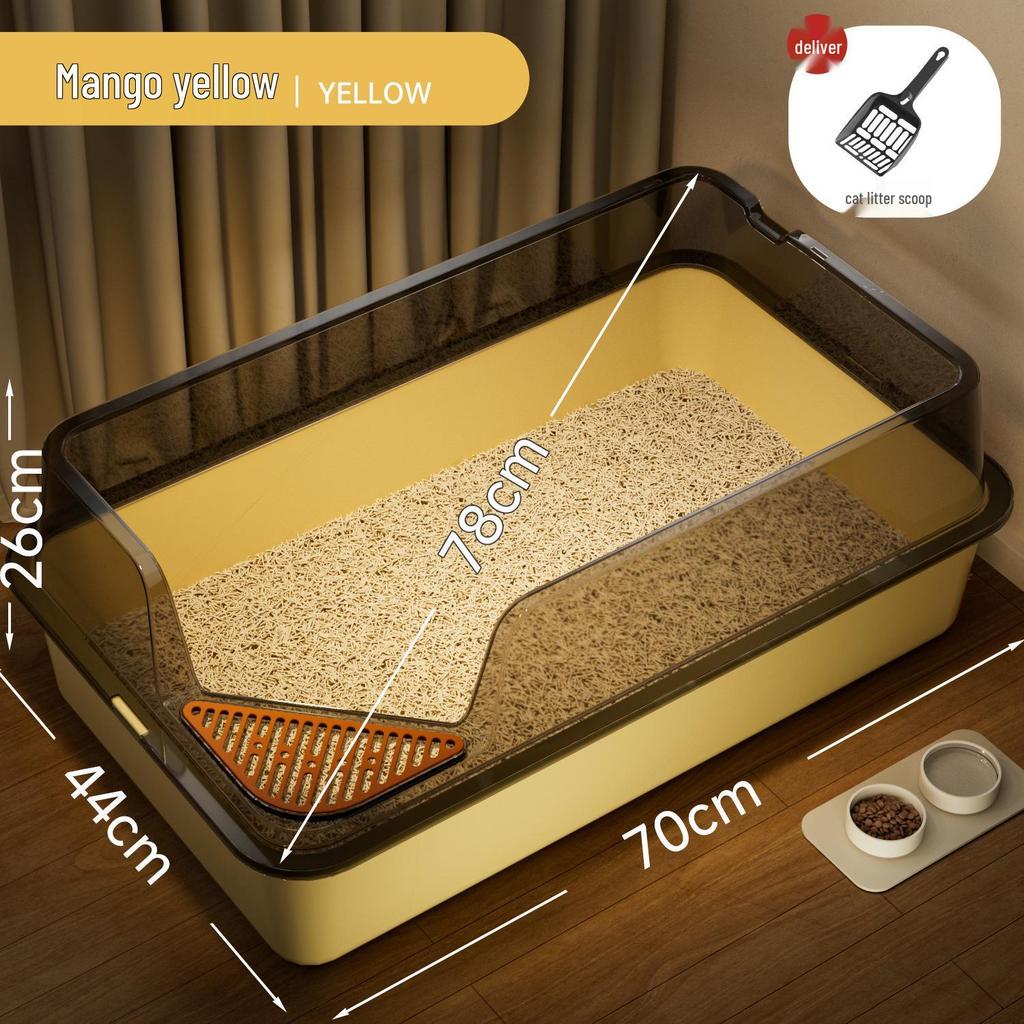Extra Large High-Sided Anti-Tracking Cat Litter Box