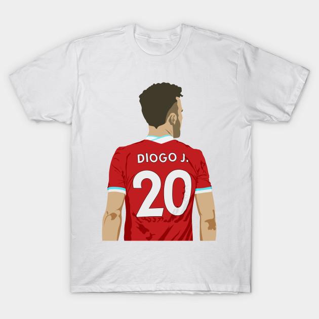 Men Black Print T-shirt Diogo Jota 20 No-Cut Transfer Paper Print Cotton Tshirt XL белый