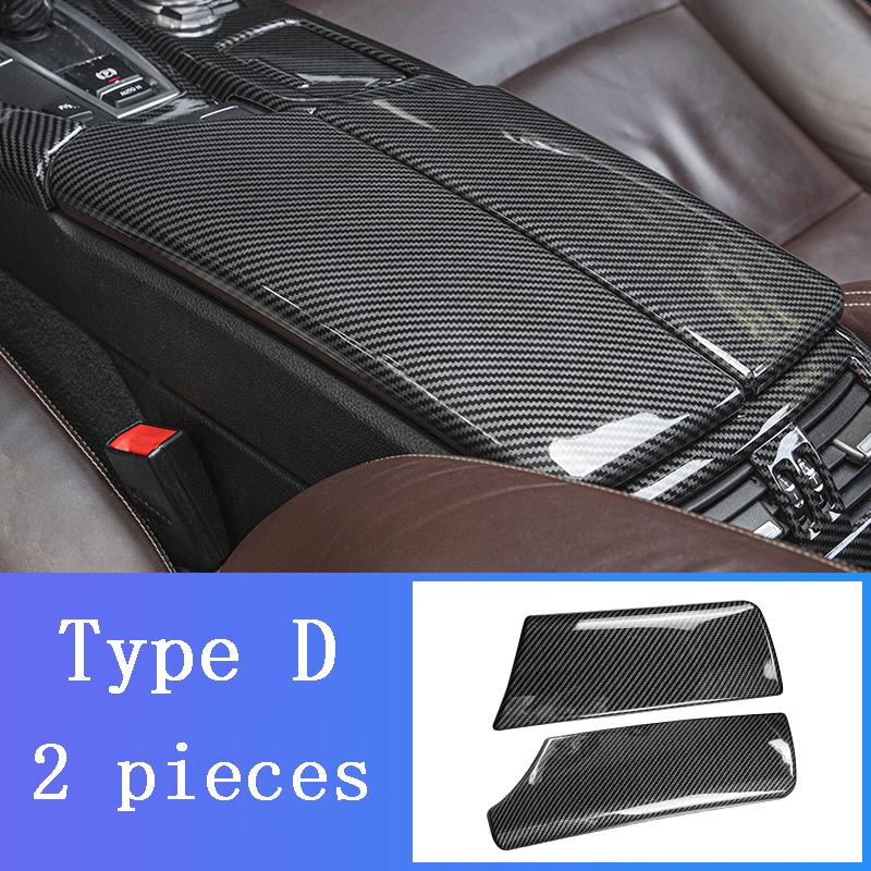 LHD For BMW 5 Series F10 F11 carbon fiber central armrest box cover storage box gear position panel decoration cover auto parts