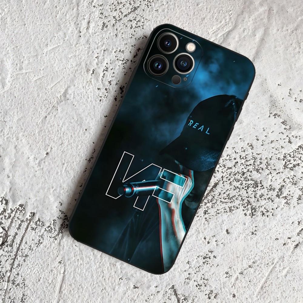 Coque de téléphone Rapper NF pour iPhone 16 15 14 13 12 11 Pro Max Xr X Xs Mini 8 Plus SE 2022 Noir Silicone Souple