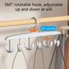360 Degree Rotating Clothes Hanger With Waved Designs for Space Saving Home Dormitory Storage Organization