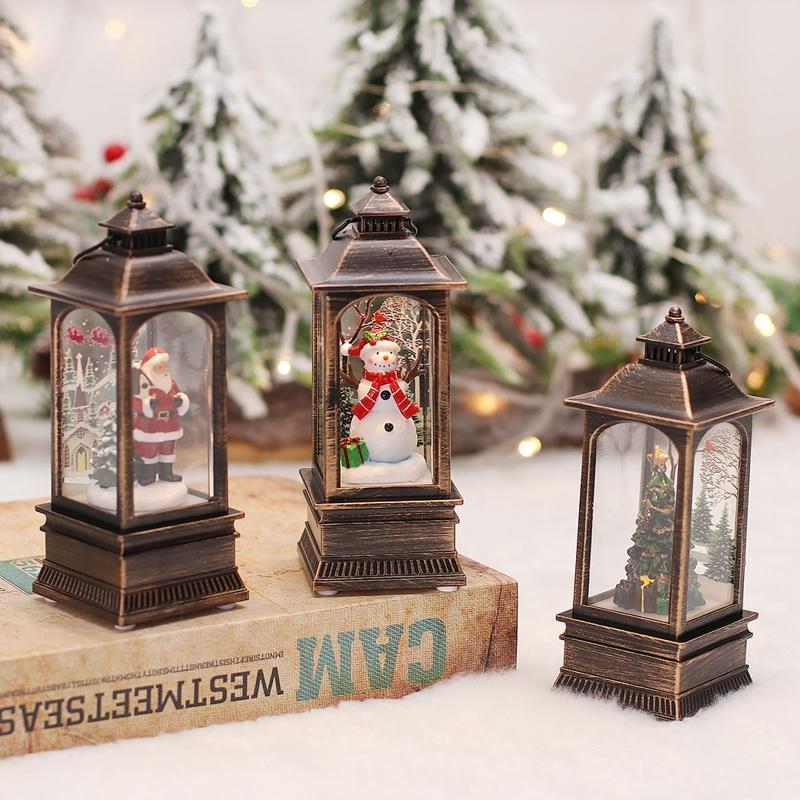 Christmas Retro Lantern Desktop Art Vintage Crafts Office Desktop Decoration