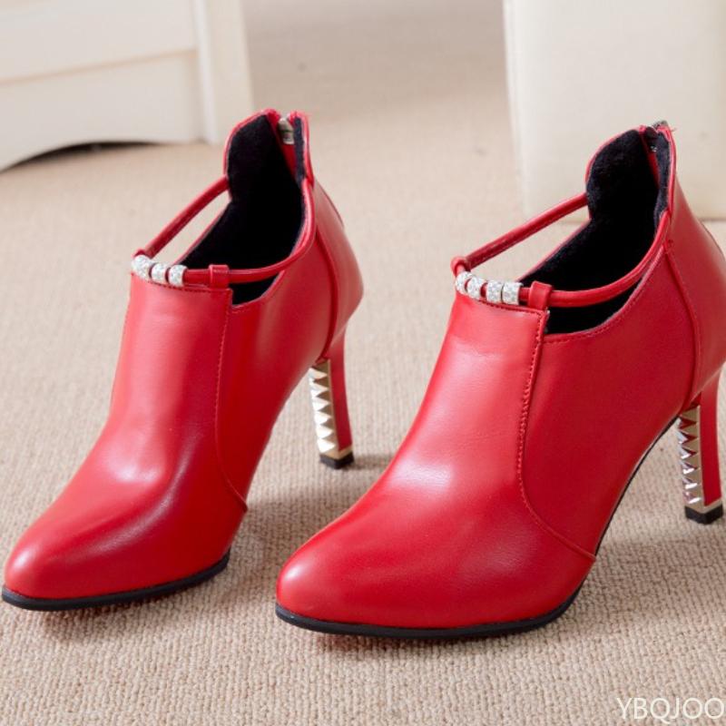 Fashion Autumn New Fashionable Pointed Short Boots Casual High Heels Simple Comfortable Versatile Sexy Ankle Short Boots