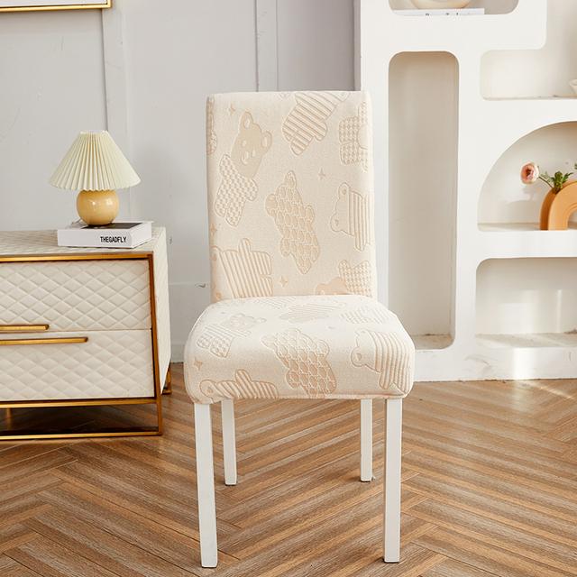 Thick Jacquard Chair Cover Spandex Stretch Slipcovers Chair Seat Covers For Kitchen Dining Room Wedding Banquet Home 1pc