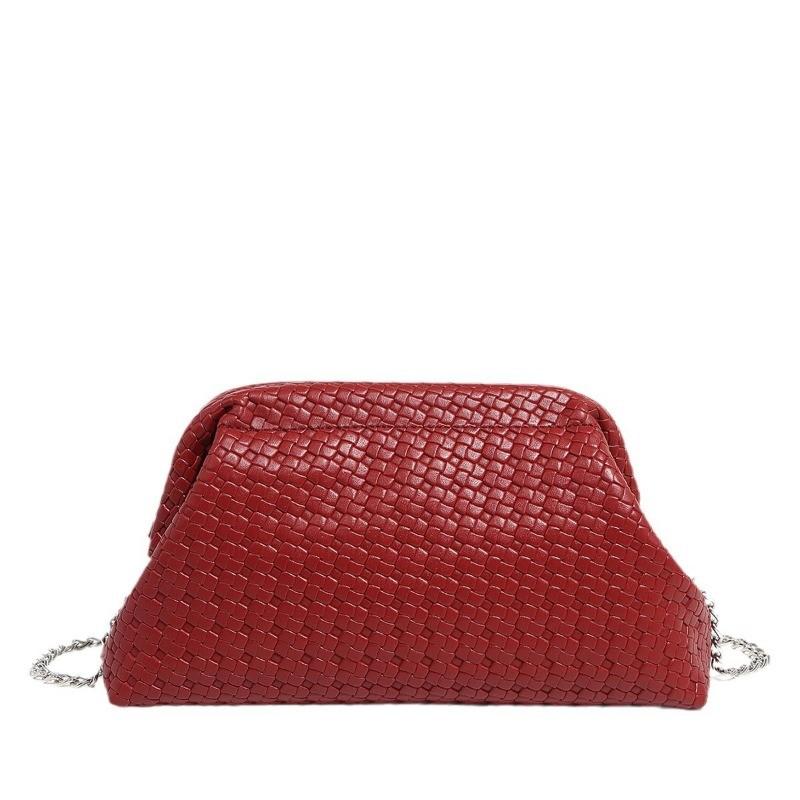 IELGY Fashionable Trendy Shell Bag Shoulder Diagonal Chain Bag Woven