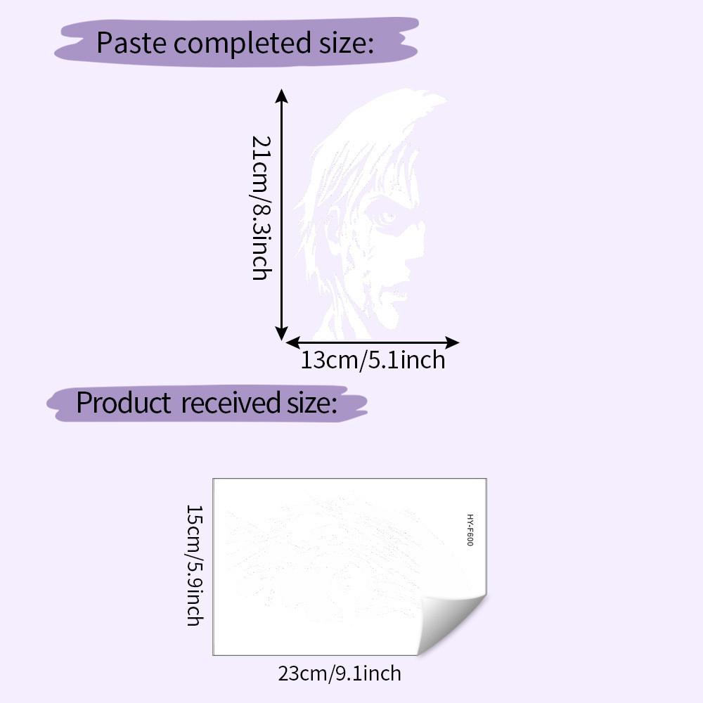 

Ужас Пип Хэллоуин Половина лица Наклейки для украшения дома Для стены Машины И