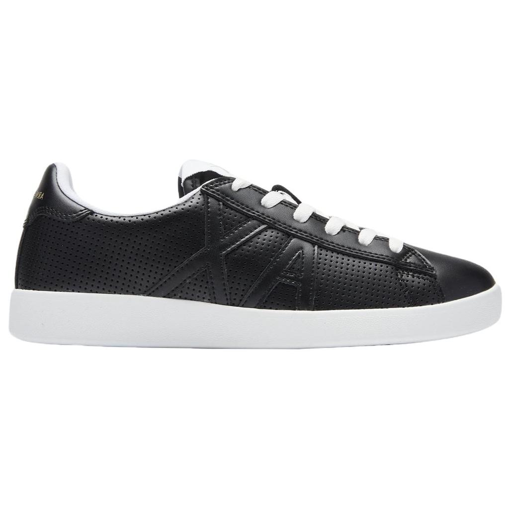Emporio Armani Round Toe Lace-Up Sneakers Men sneakers Black XUX016XCC60SA083