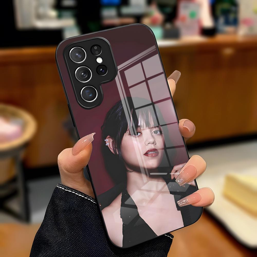 

Aesthetic Jenna Ortega Actor Phone Case For Samsung A25 A13 A33 5G A54 A36 A35 A56 A52 A14 Shockproof Glass Cover Samsung A13 5G