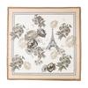 Pure Silk Square Scarf Women - Lightweight Elegant Floral Geometric Print 65x65cm Seasonal Accessory