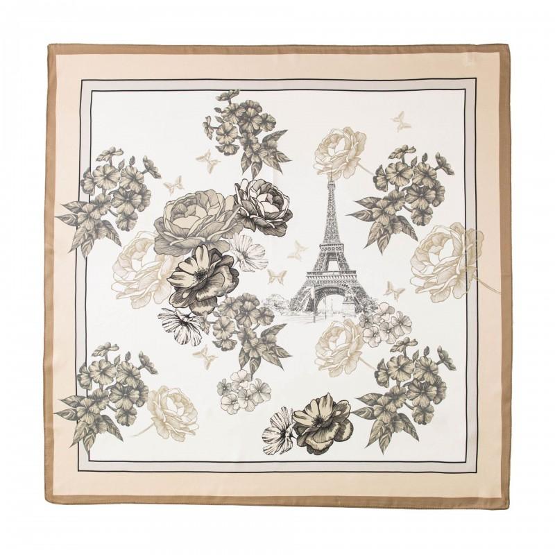 Pure Silk Square Scarf Women - Lightweight Elegant Floral Geometric Print 65x65cm Seasonal Accessory
