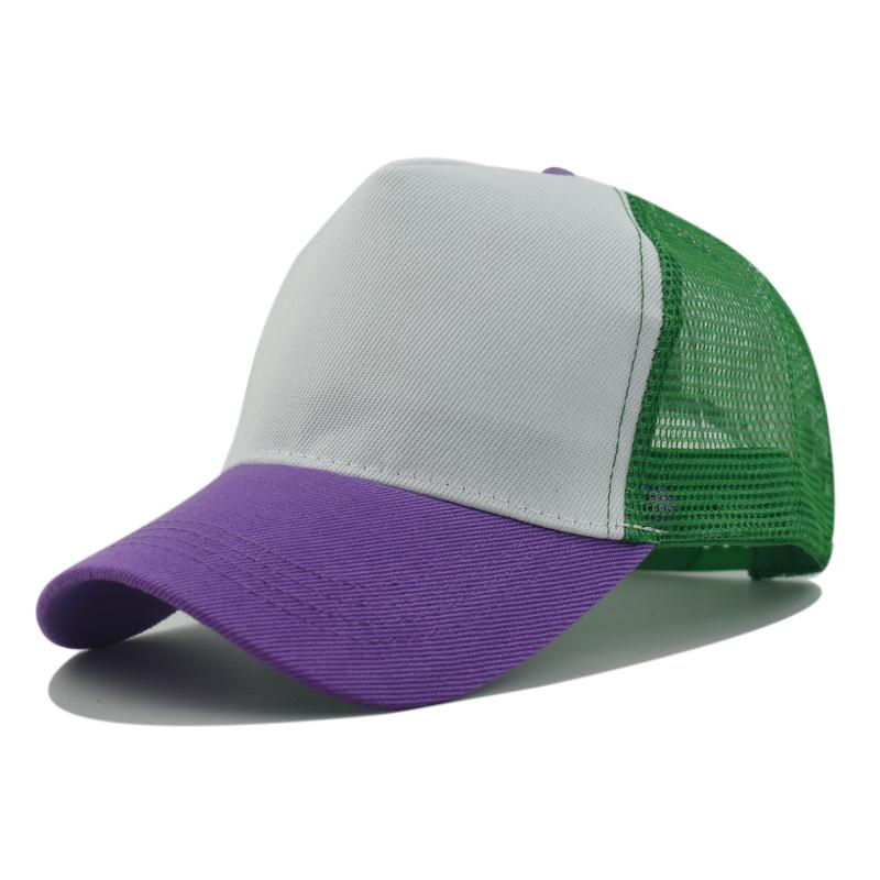 Custom Logo Basic Color Matching 5 Panel Mesh Hat For Women Summer Sunshade Breathable Baseball Caps Outdoor Sport Truck Dad Cap