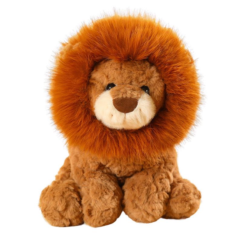 Pelúcia Leão Solar: Simulação de Zoológico Boneco Leãozinho para Crianças