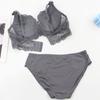 Sexy Lace Lingerie Set with Underwire Bra for Support and Side Boob Reduction Breathable Thin Bra and Comfortable Panties