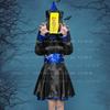Xian Yi Chinese Vampire Vintage Print Halloween Cosplay Funny Party Zombie Costume Dress 019