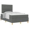 VidaXL Lit Box Spring avec Matelas Gris Foncé 120x200 cm Tissu 3339610