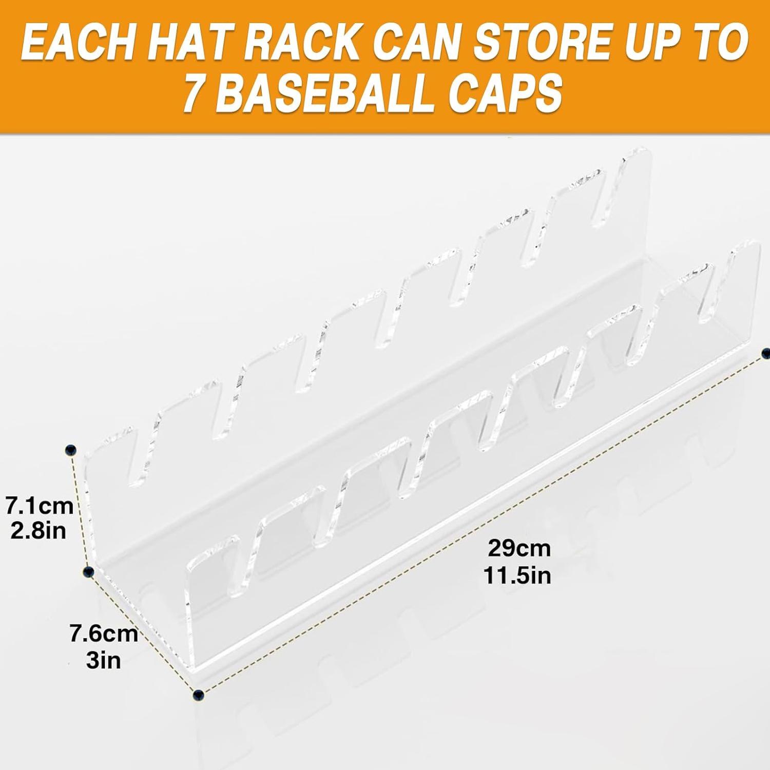 

Органайзер для хранения шляп, подставка для шляп - прозрачный акриловый держатель для бейсболок без установки, стойка для шляп для шкафа, спальни, комода, офиса