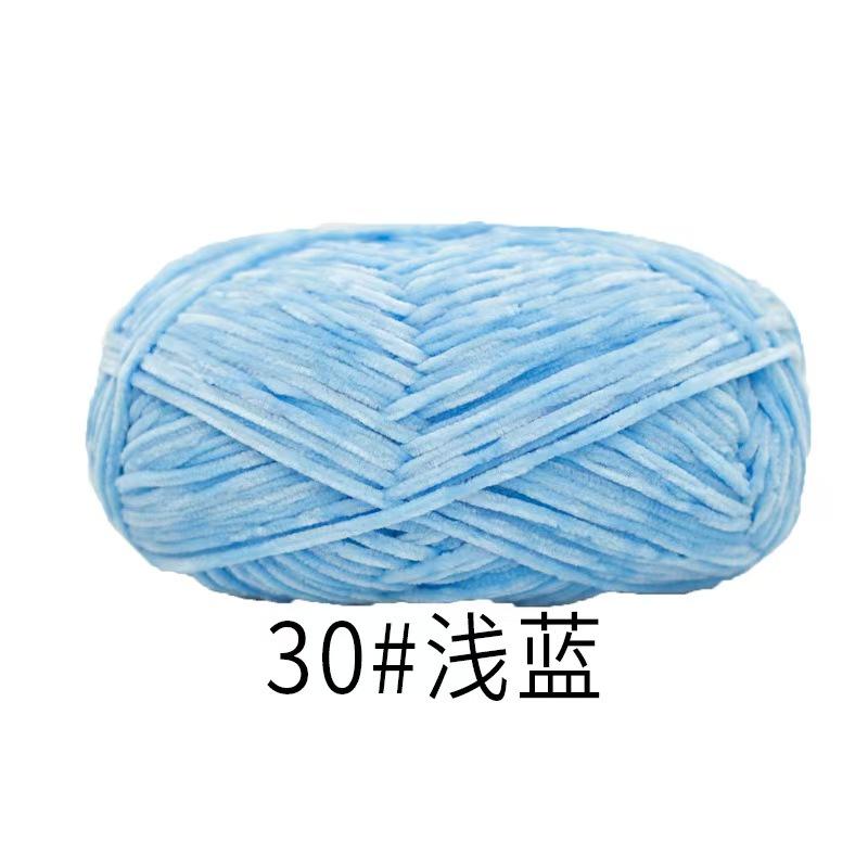 100% Polyester Chenille DIY Crochet Scarf and Shoes Hand-Made with Dye Pattern Use for Weaving Features Violet Bear Hook
