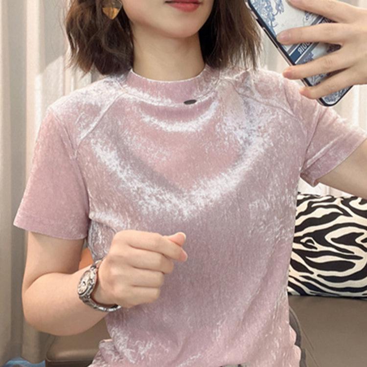 2024 Summer Plus Size Women's Casual Slimming Short Sleeve Top