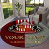 Sunderland A.F Custom Name Round Area Rug,Carpet Rug for Living Room Bedroom Sofa Playroom Decor,Non-slip Floor Mat