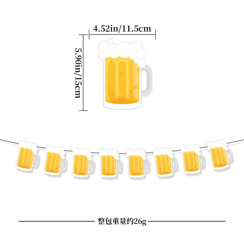 Oktoberfest Party Decorations Beer Banner Balloon 40th Cake Topper Number Balloon for German Beer Birthday Party Supplies Favors