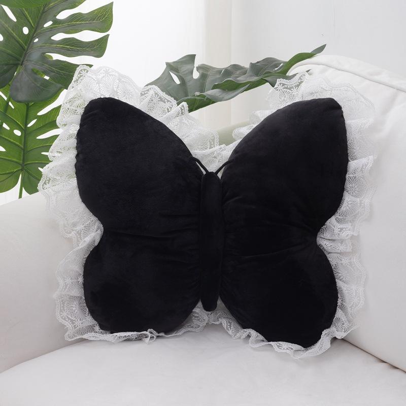 Simulated Lace Butterfly Pillow for Girls' Home Bedroom Sofa Cushion Pillow Sleeping Pillow Ornament