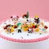 6 יחידות PVC סדרת One Piece לופי, צ'ופר, אוסופ סאנג'י זורו דמויות אנימה דגמים מיני בובות קישוטי עוגה קישוטים