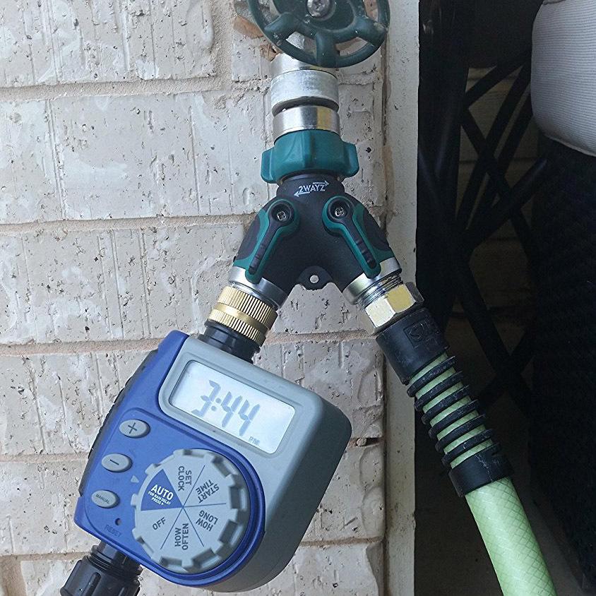 Two-Way Y-Shaped Zinc Alloy Garden Hose Splitter