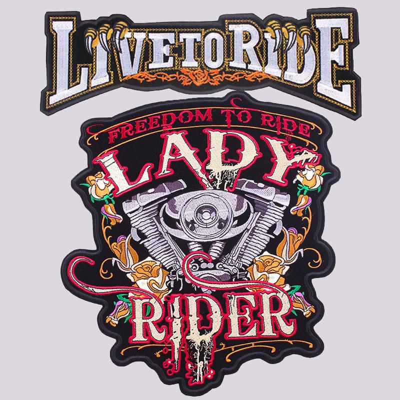 

Патч Мотоциклетний Байкерський Череп Великий Термоперенос Вінілові Патчі Наклейка для Одягу Куртки DIY Аплікації Прання Патчі