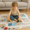 MORYTRADE Road Mat Toy Play Mat Mini Car Play Map Folding X 1m Nordic Style Blue 1.3m