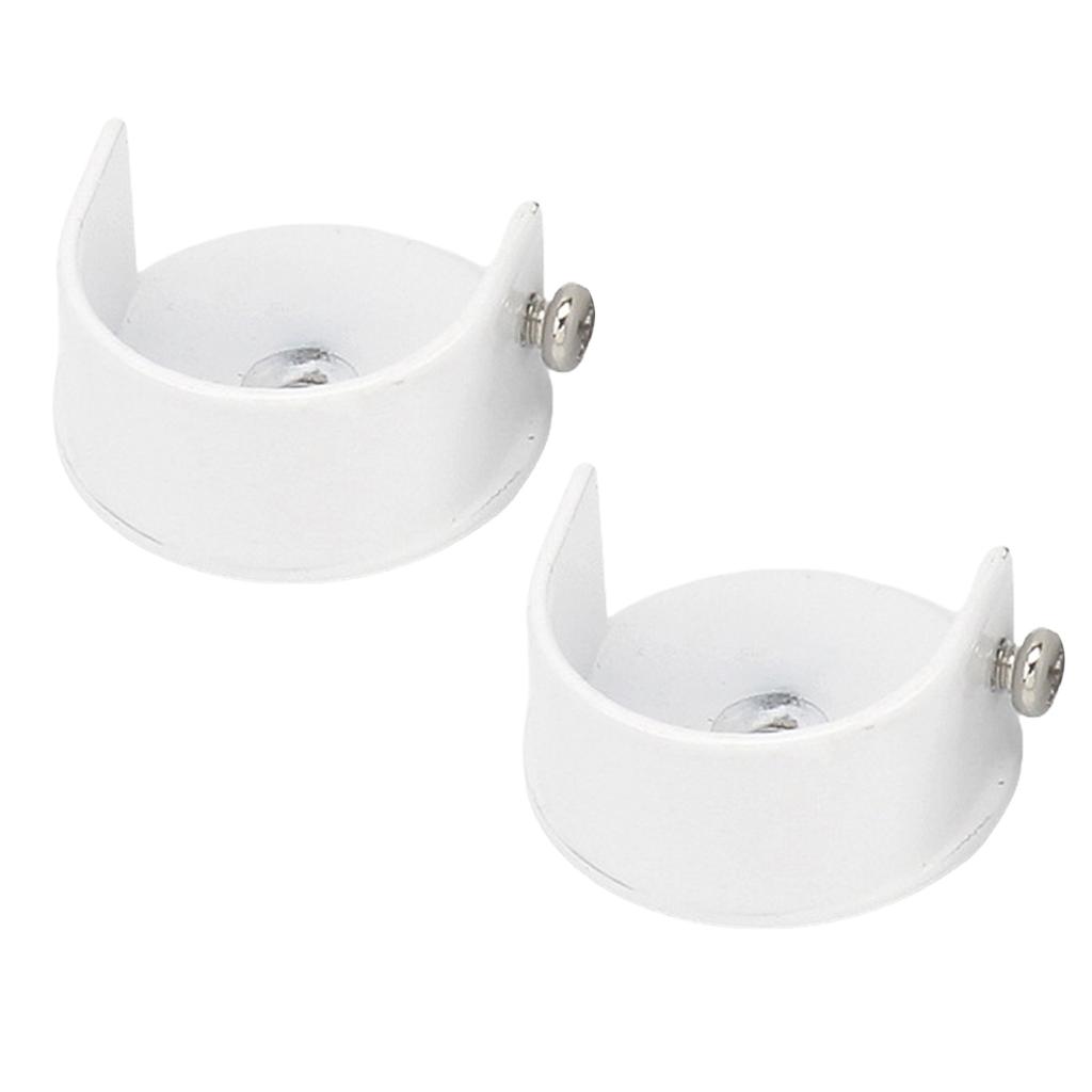 2Pieces Curtain Rod Brackets Curtain Holder for 28mm Curtain Pole Wall Mount Zinc Alloy For Medium and Heavy Curtains