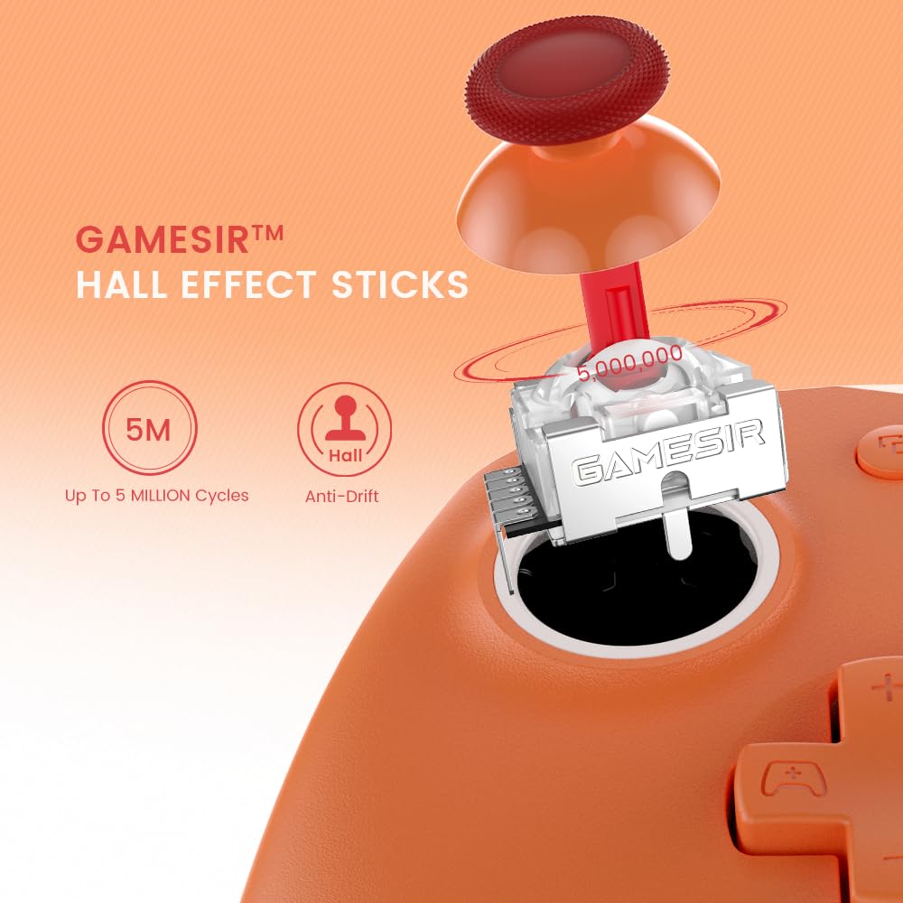 GameSir G7 SE Wired Game Controller for Xbox Series Xbox and Windows PCs with Hall Effect Sticks and a Audio Jack XS, One, 10/11 3.5mm (Orange)