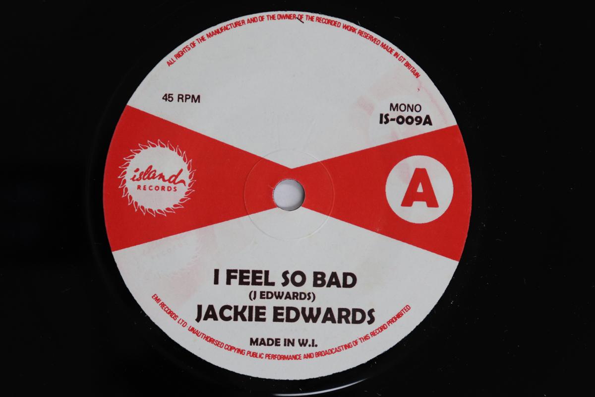 

7inch Record JACKIE EDWARDS / JULIEN COVEY - I Feel So Bad / A Little Bit Hurt IS009 ISLAND RECORDS UK Soul/Funk Used