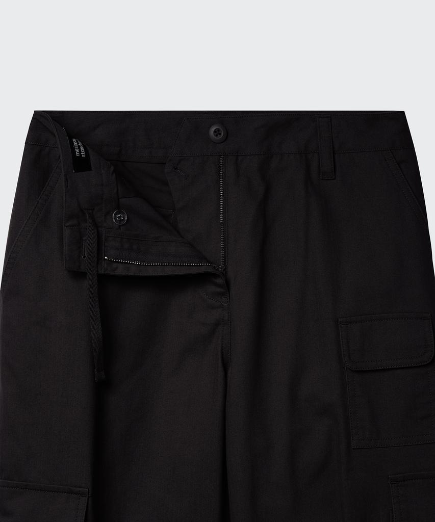 MUSINSA STANDARD WOMAN Women'S Herringbone Wide Cargo Pants [Black]