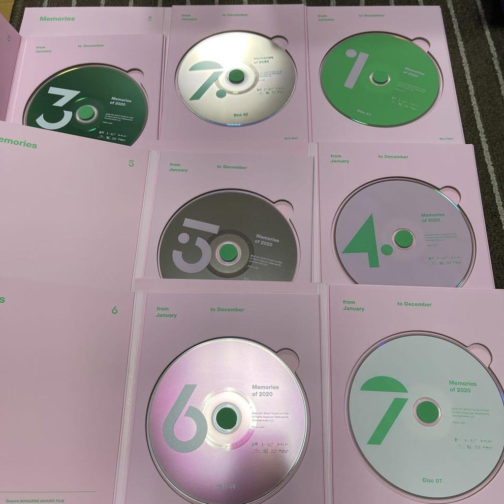 [USED] BTS Memories of 2020 Random Trading Cards Jungkook Blu-ray