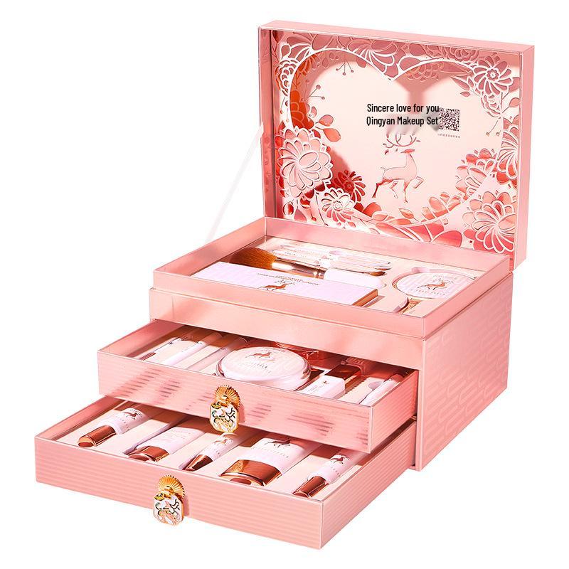 Yuli Yula True Feelings 20-Piece Makeup & Skincare Gift Set for Valentine's Day & Christmas.