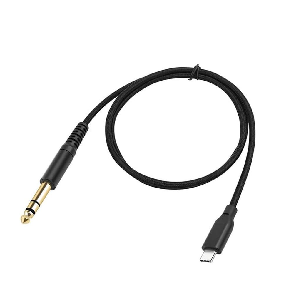 USB C zu 6,35mm 1/4 Zoll TRS Kabel USB C zu 6,35mm TRS Stereo-Audiokabel für Smartphone Laptop Verbindung zu Verstärker Lautsprecher