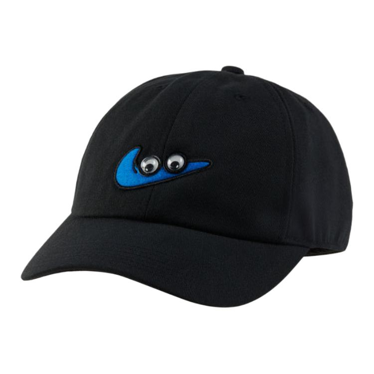 Nike Logo Polyester Baseball Cap Unisex hats Black FZ0831010 ONE SIZE
