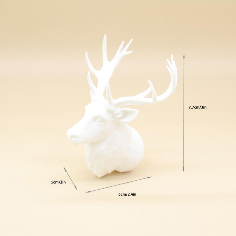 

1/12 Dollhouse Deer Head Wall Hanging Decoration Dollhouse Miniature Christmas Scene Ornament Dolls House Accessories