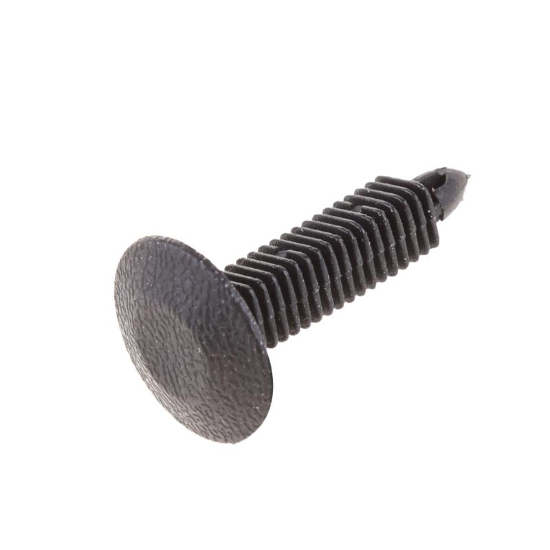 7mm Hål Plastnitar Fäste Tryckklämmor Svart för Bil Auto för Stänkskärm 20st