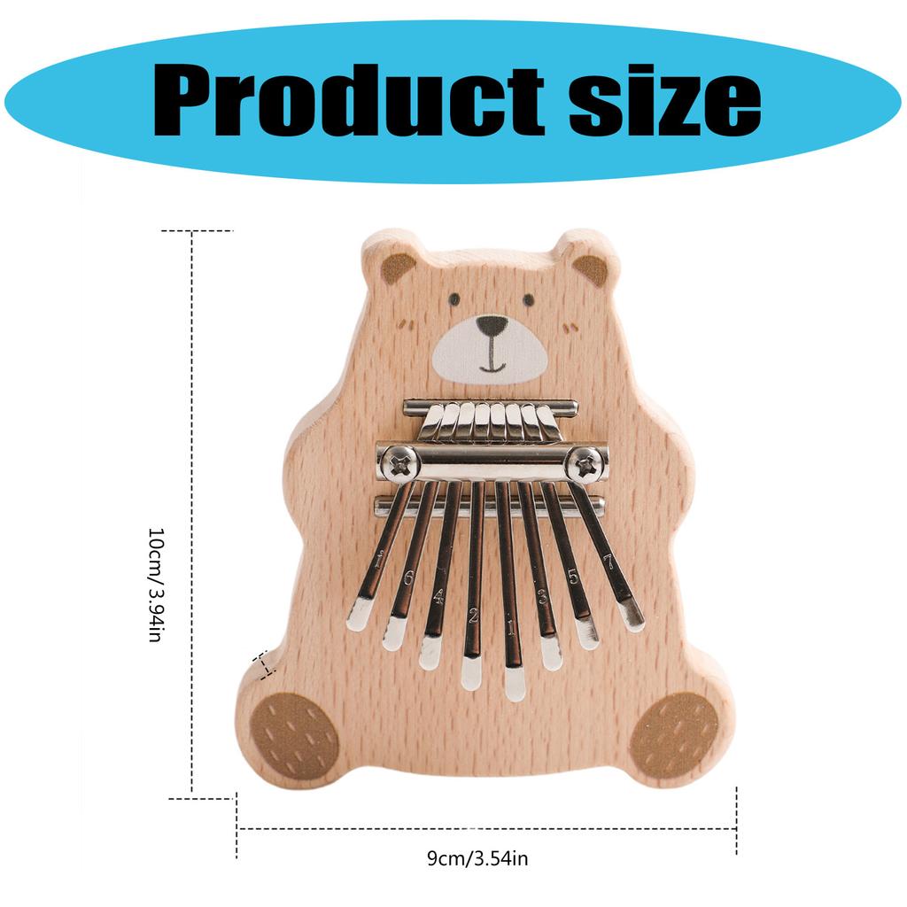 7 Tuş Mini Başparmak Piyanosu Parmak Piyanosu Çocuklar Yetişkinler ve Yeni Başlayanlar için Müzik Aleti Müzik Hediyeleri Ahşap Parmak Piyanosu