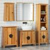 VidaXL Bathroom Furniture Set 4 Pcs Solid Pine Wood, Bathroom Cabinet, Bathroom Vanity, 3223454