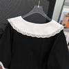 Plus Size Women's Summer Doll Collar Slimming Short Sleeve Top 