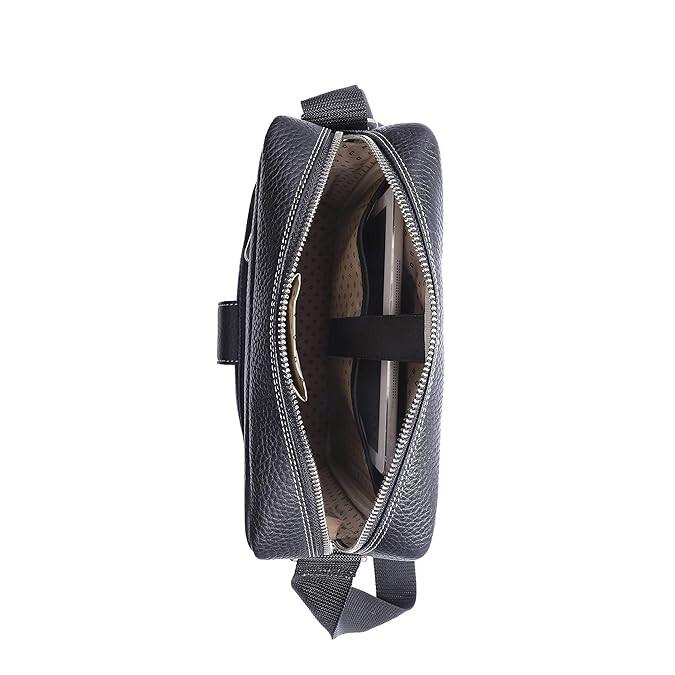 RSINC  Genuine Leather Cross Body Sling Bag for Men | Black B0BDSLBBC7 - Vinata