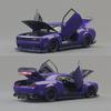 1/32 Scale Dodge Challenger SRT Hellcat Toy Car for Children Super Sport Model Diecast Vehicle Miniature Sound & Light Collection Gift